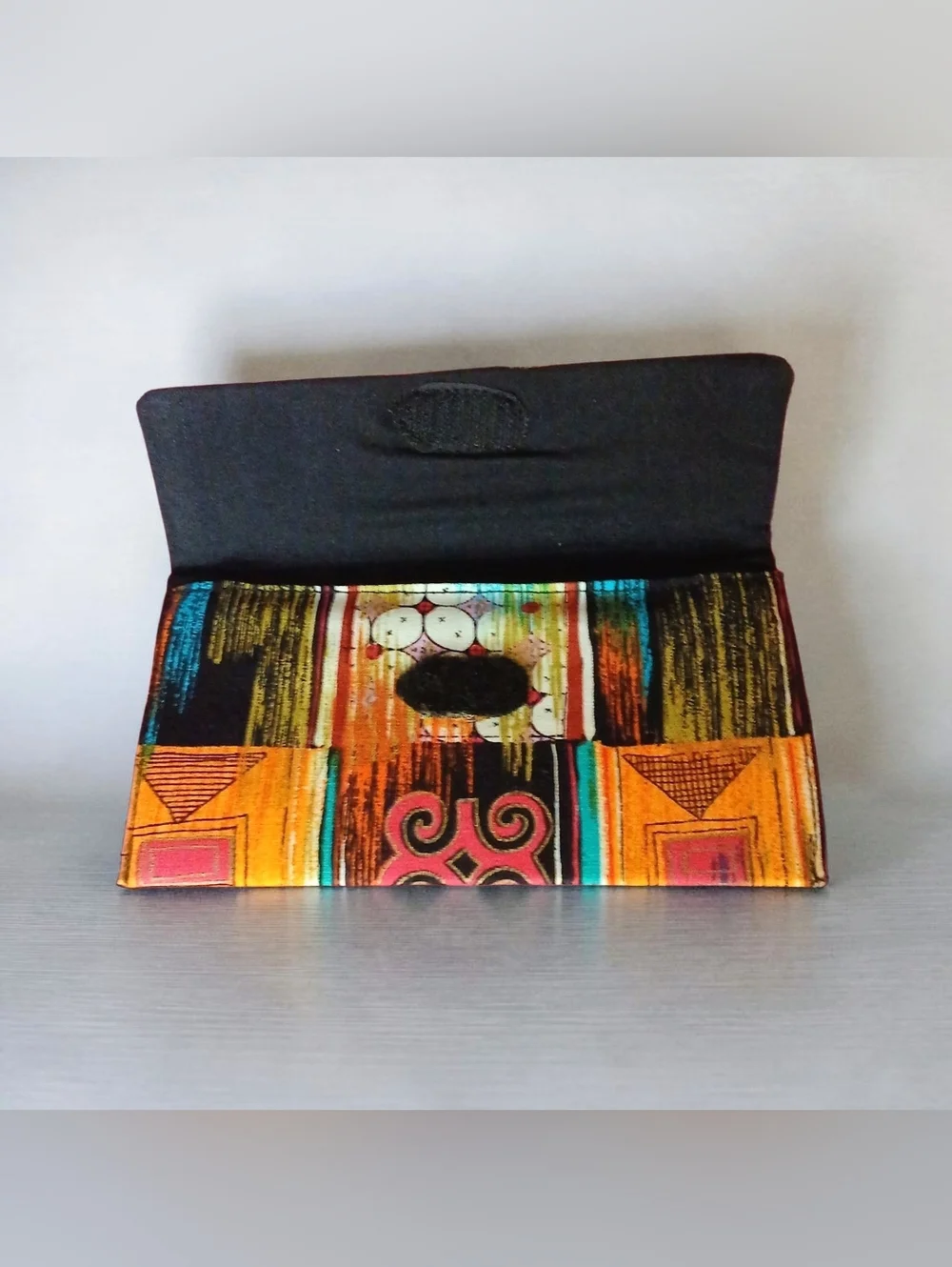 NEW Handmade Bold Colorful Geometric African Print Wallet